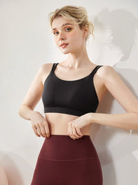 Soutien-gorge de sport à bretelles fines, tapis de poitrine fixe, vêtements de yoga, vêtements de fitness