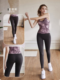 Naadloze yogabroek met hoge taille