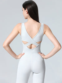 Cross Back Design Non-Sleeved Unitard