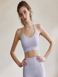 Cross Back Strap Running Fitness Sports Bra