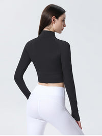 Dames Slim Fit Half Zip Sporttop