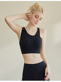 Soutien-gorge de sport avec tapis de poitrine fixe, vêtements de yoga, vêtements de fitness