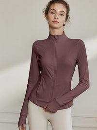 Women's Stand-up Collar Long Sleeve Sports Top