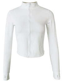 Vestes de sport coupe slim à fermeture éclair pour femmes