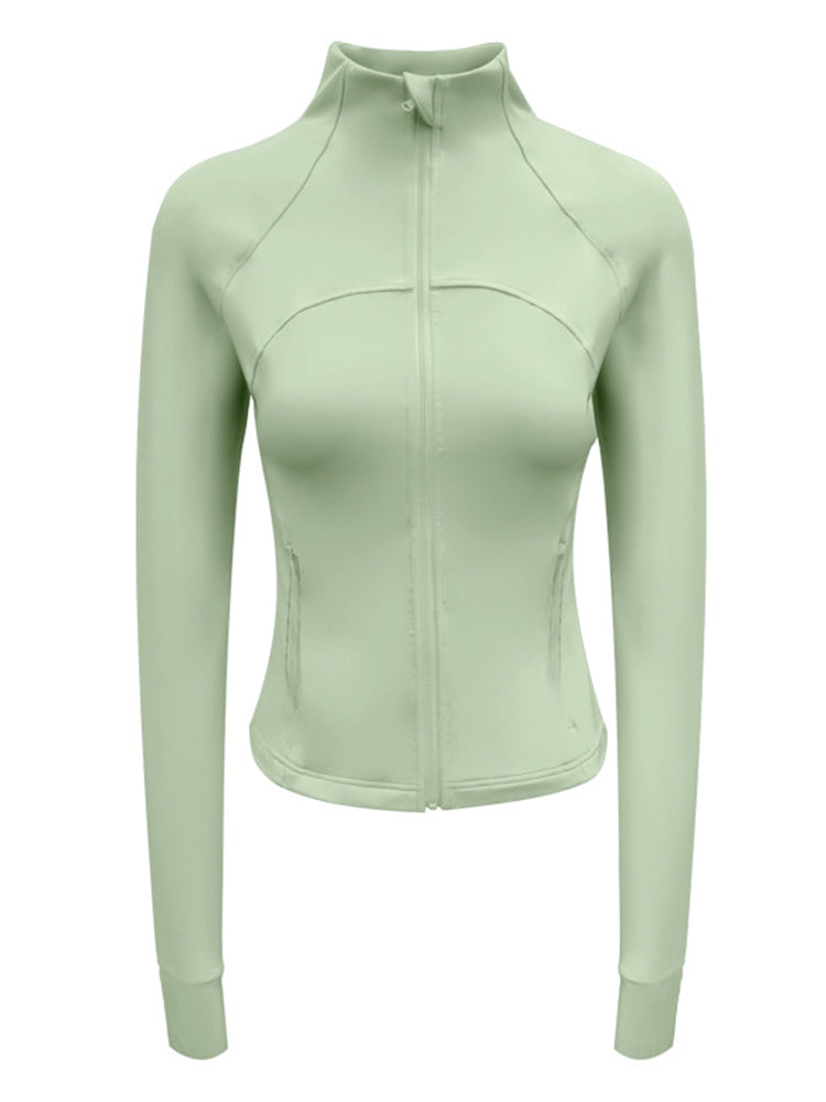 Women's Stand-up Collar Long Sleeve Sports Top