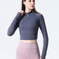 Women's Slim Fit Half Zip Sports Top