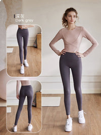 Pantalon de yoga sans couture taille haute