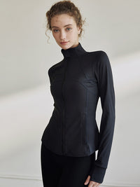 Women's Stand-up Collar Long Sleeve Sports Top