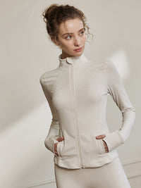 Women's Stand-up Collar Long Sleeve Sports Top