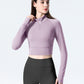 Women's Slim Fit Half Zip Sports Top