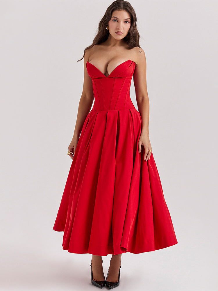 Women's Midi Strapless Dress