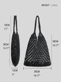 Sacs bohème en Crochet faits à la main pour femmes, sac à bandoulière ajouré, sacs de plage solides pour femmes