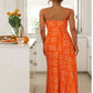 Strand maxi-zonnejurk met bloemenprint