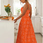 Strand maxi-zonnejurk met bloemenprint