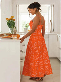 Strand maxi-zonnejurk met bloemenprint