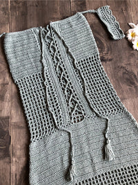 Robe courte paréo en crochet pour femme