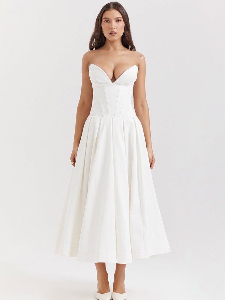 Women's Midi Strapless Dress