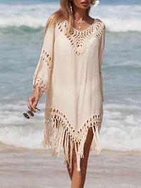 Handmade Crochet Party Dress Women Dance Wear Sexy Summer Pareo Short Dress