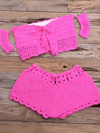 Handmade Crochet Bikini Set Women  Fitness Swimwear Sexy Beach Suits Vintage Holiday Swimsuit