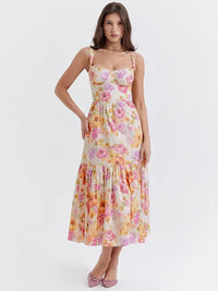 Women's Summer Midi Floral Print Dress