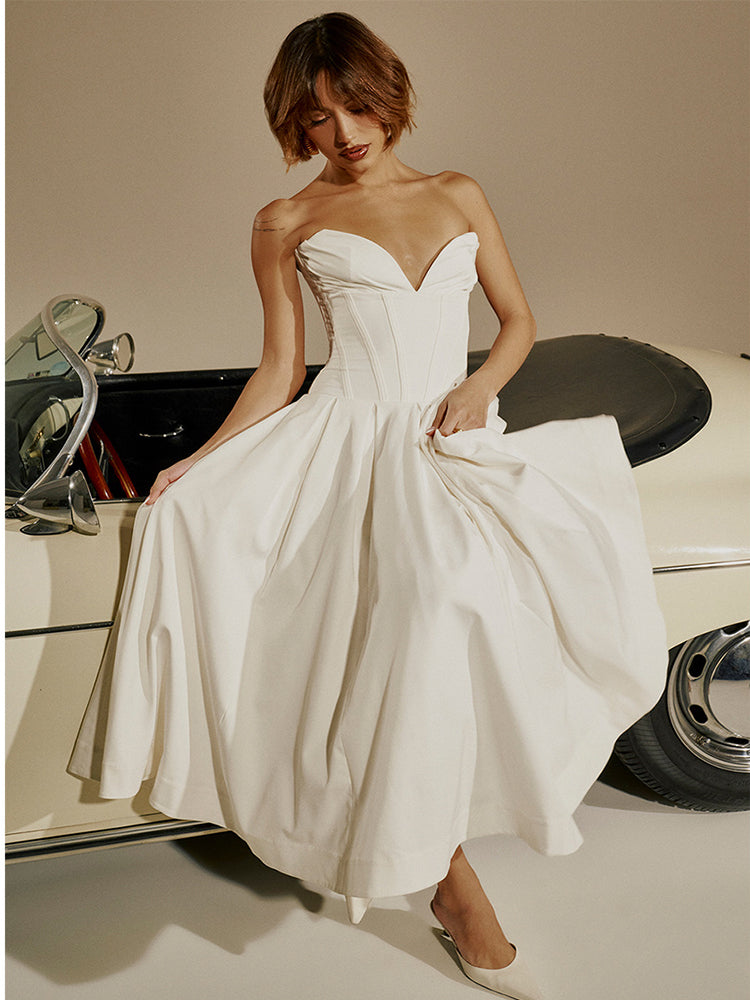 Women's Midi Strapless Dress