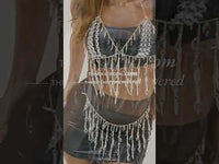 Sexy Body Chain Acryl Hangende Nek Bh Kwastjes Tops