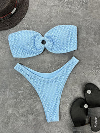 Bohème Bikini ensemble femmes Sexy serré sans bretelles maillot de bain vacances maillot de plage femme maillot de bain