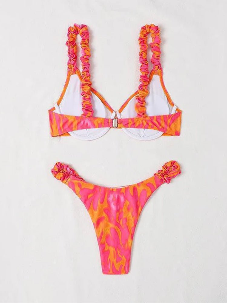 Sexy Printed Two Pieces Bikini Set - Thingy-London
