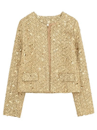 Women's Sequined Long Sleeve Jacket