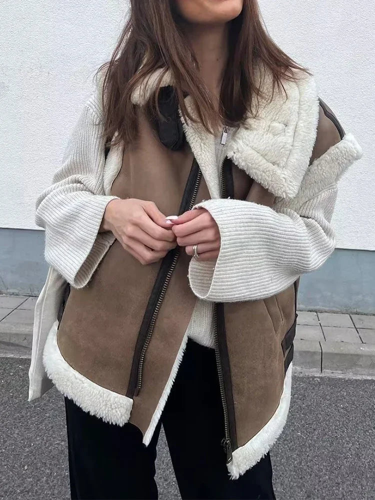 Women's Faux Fur Vest Coat