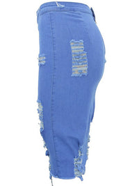 Washed Denim Zipper Mini Wrap Hip Skirt