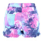 Washed Tie-Dye Ripped Denim Shorts - Thingy-London