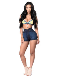 Women's Fashion High-stretch High Waist Denim Shorts - Thingy-London