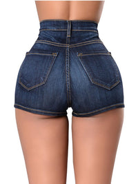 Women's Fashion High-stretch High Waist Denim Shorts - Thingy-London