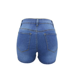 Women's Fashion High-stretch High Waist Denim Shorts - Thingy-London