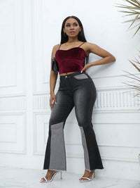 Women's Fashion High-Waist Tight Hip Flared Jeans