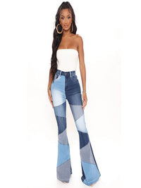 Damesmode Hoge taille strakke heup flared jeans