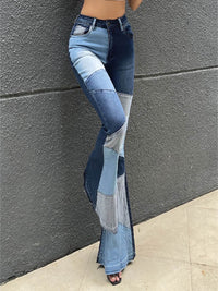 Damesmode Hoge taille strakke heup flared jeans