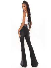 Women's Fashion High-Waist Tight Hip Flared Jeans