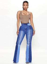 Damesmode Hoge taille strakke heup flared jeans