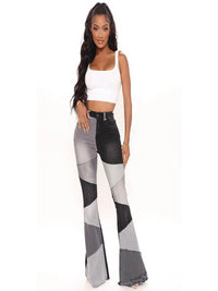 Women's Fashion High-Waist Tight Hip Flared Jeans