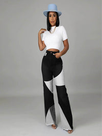 Women's Fashion High-Waist Tight Hip Flared Jeans