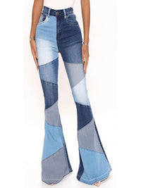 Damesmode Hoge taille strakke heup flared jeans