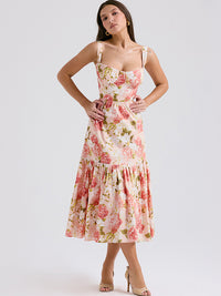 Women's Summer Midi Floral Print Dress