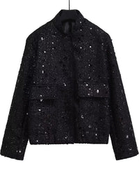 Women's Sequined Bomber Jacket