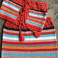 Lace Up Crochet Swimsuit Women Handmade Bikini Set Tube Top Skirt Matching Set Rainbow Striped Bobo Swimsuit Summer
