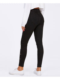 Female Black pearl Super Stretch Denim Skinny Jeans - Thingy-London