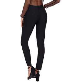 Female Black pearl Super Stretch Denim Skinny Jeans - Thingy-London