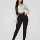 Fit Spandex High-waisted Hip-lifting Jeans - Thingy-London