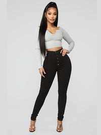 Fit Spandex High-waisted Hip-lifting Jeans - Thingy-London